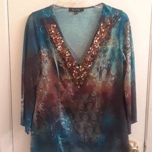 Jeweled multi-color top